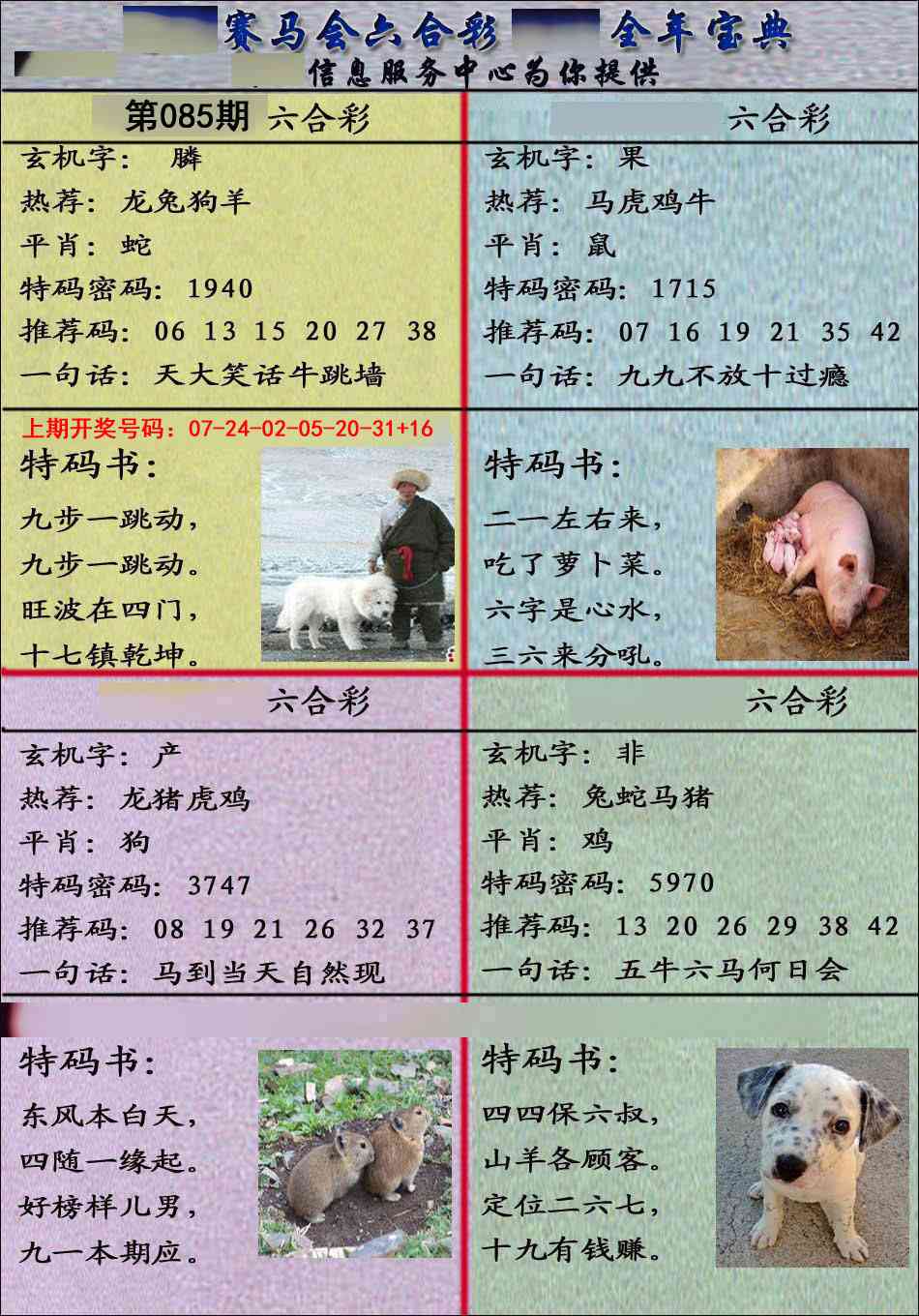 085期宝典报[图]